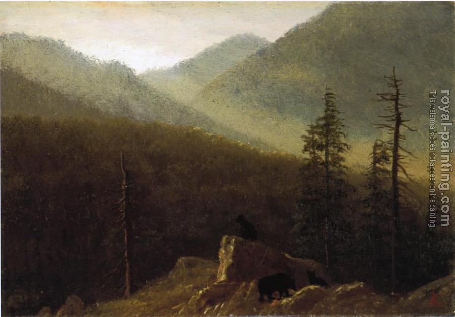 Albert Bierstadt : Bears in the Wilderness